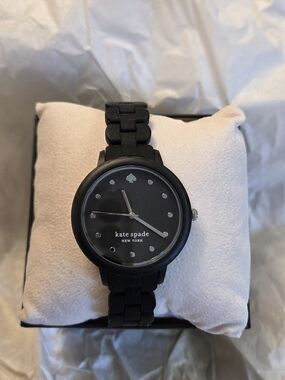 kate spade Black Silicone Link Watch